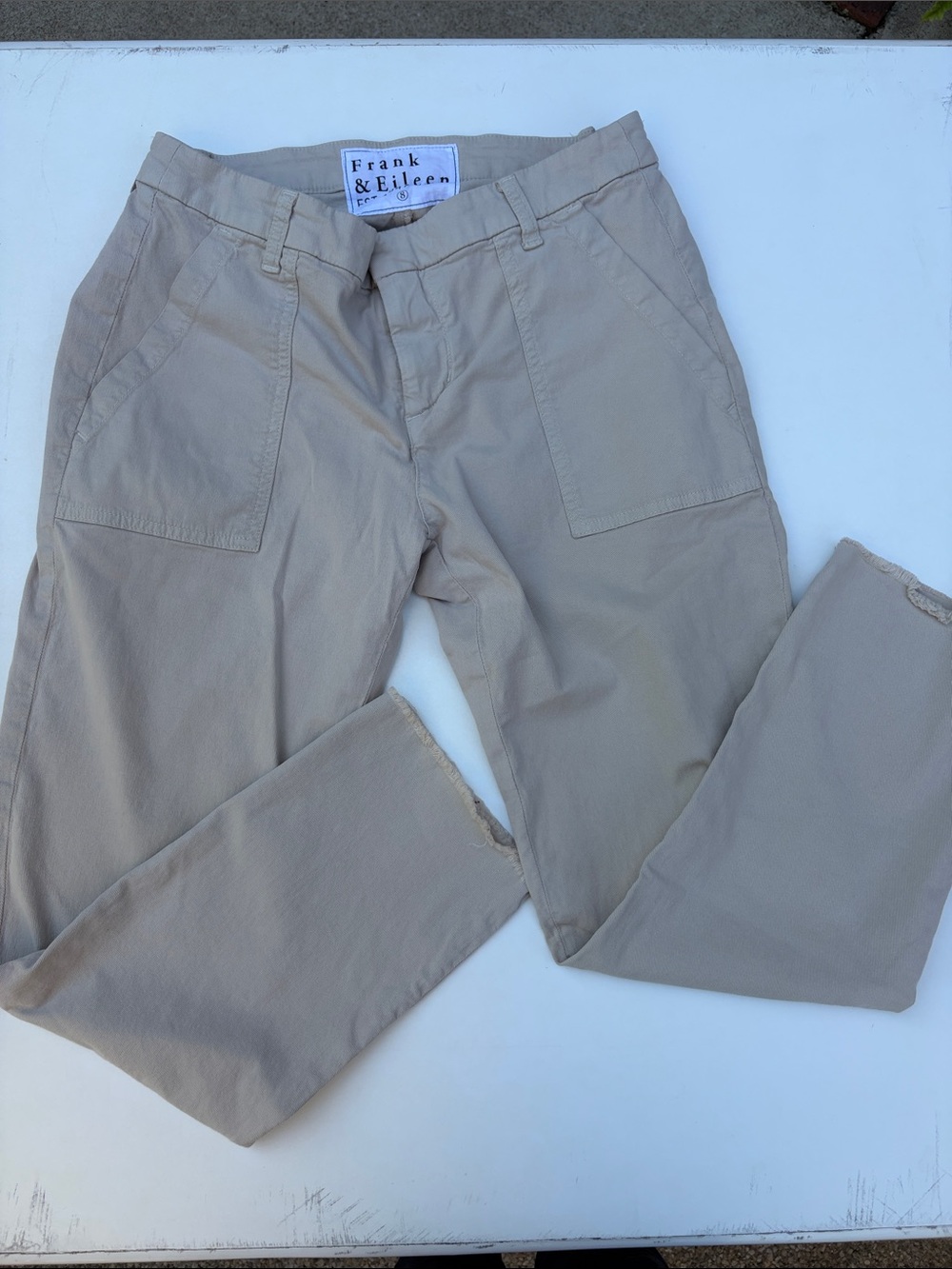 Frank & Eileen Tan Casual Chino Pants, cotton size 8